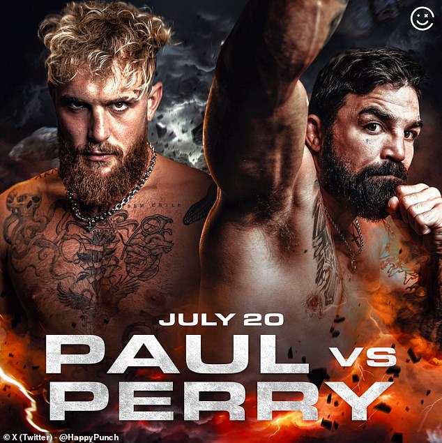 Jake Paul will reportedly face 32-year-old boxer Mike Perry in the ring next month