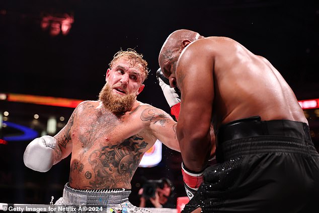 Jake Paul (right) beat Mike Tyson (left) by unanimous decision after eight two-minute rounds