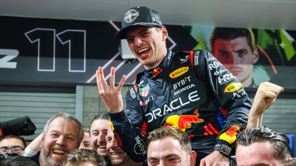 'Nobody is unbeatable' say F1 drivers on Max Verstappen as he wins fourth title in Las Vegas.