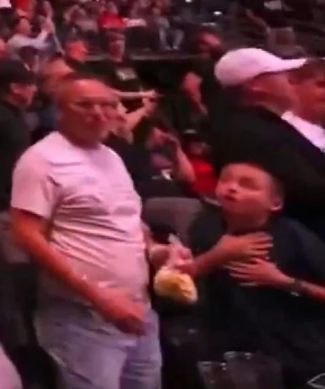 UFC fans spotted a kid seemingly choking in the crowd at UFC Tampa over the weekend