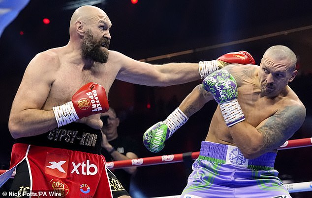 Tyson Fury (left) suffered a unanimous decision defeat to Oleksandr Usyk (right) on Saturday